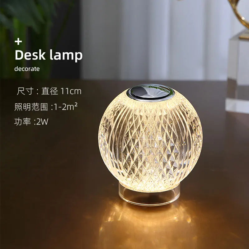 Led Crystal Table Lamp